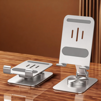 Support de téléphone en alliage d'aluminium rotatif à 360 degrés, pliable et réglable, pour iPhone, iPad, smartphone
