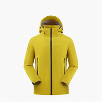 Veste unisexe coupe-vent imperméable à coque rigide avec fermeture éclair, respirante, coutures thermosoudées, à capuche, pour l'automne, l'alpinisme, le ski, la neige, imprimée