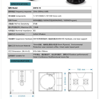 Subwoofer passif professionnel portable étanche de 18 pouces pour extérieur, en contreplaqué, avec haut-parleur néodyme, pour sonorisation basse fréquence