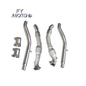 لأودي S6 RS6 4G C7 RS7 Downpipe + أنبوب أمامي مجهز بدرع حراري - Product Image 2