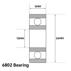 6802ZZ 6802RS生産工場 深溝玉軸受 インテリジェントデバイス軸受 おもちゃ軸受 ドローン軸受 15*24*5 - Product Image 4