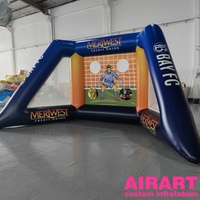 But de football gonflable publicitaire d'extérieur, stand de tir au but gonflable personnalisé avec logo imprimé