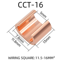 Connecteur de mise à la terre en forme de C en cuivre C-60 40-60mm² non isolé pour fils et bornes de connexion