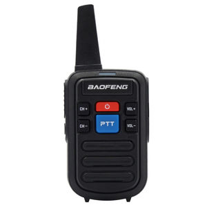 Vente en gros de talkies-walkies portables miniatures BF-C50, radio analogique UHF bidirectionnelle, 3W, 16 canaux, portée de 0 à 5 km, charge de type C - Product Image 1