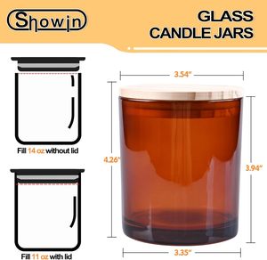 Lot de 200 ml – Pots à bougies en verre transparent de luxe à fond épais avec couvercles en métal or rose – Résistants à la chaleur, recyclables – Idéaux pour mariages et Noël - Product Image 2