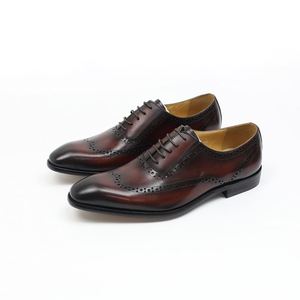 Chaussures Oxford de bureau pour hommes en cuir véritable de qualité supérieure, neuves - Product Image 6