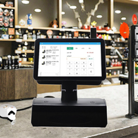 Terminal de point de vente (PDV) en gros, 15,6 pouces, Win 10/11/Android, caisse enregistreuse, kiosque libre-service pour restaurant, système de point de vente pour magasin