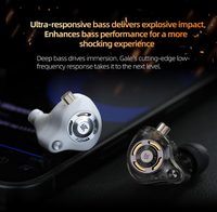 K Gale Esports IEM Écouteurs intra-auriculaires de gaming avec transducteur dynamique super-linéaire, double micro, câble détachable 0,75 mm 2 broches, DSP 4 égaliseurs et USB-C