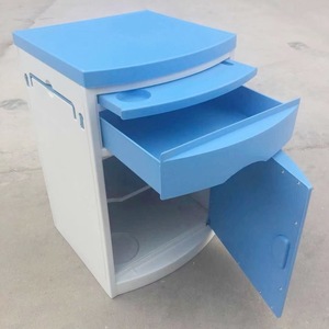 Armoire de chevet mobile en plastique ABS bon marché, table de chevet médicale pour hôpital - Product Image 1