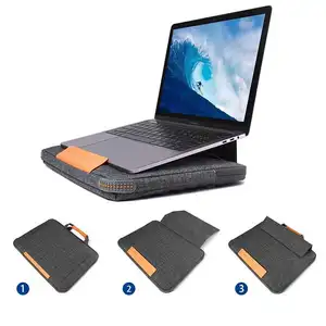 尼龙公文包防水平板手提包笔记本电脑袖套盒，适用于带支架的Macbook 13.3 15.4英寸