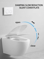 Toilette Suspendue Moderne Tornado Murale Noire Sans Bride Flottante