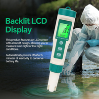 Stylo testeur de qualité de l'eau Portable 5-en-1 de haute précision le plus récent OEM d'électrode remplaçable TDS/EC/PH/ORP/TEMP personnalisable