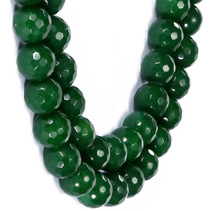 Perle Sfaccettate Rotonde di Giada Verde Smeraldo Tinta <span class=keywords><strong>da</strong></span> <span class=keywords><strong>4</strong></span>~12mm, Naturali e Certificate GIC per Creazione di Gioielli - Product Image 2