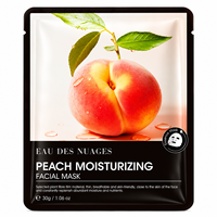 Masque facial raffermissant à la fraise EAU DES NUAGES, masque coréen en tissu, marque privée, logo personnalisé OEM, éclaircissant 30g / 1.06 oz