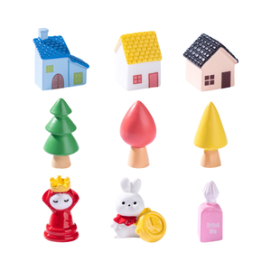 Venta al por mayor 3D hecho a mano recuerdo rojo árbol casa reina conejo blanco niño bebé muñeca artes y artesanía resina niños estatuilla chico juguete - Product Image 1