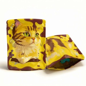 Sac à fermeture éclair coulissante en EVA noir mat, imprimé en gravure personnalisée de haute qualité, sac en plastique PE pour le stockage de nourriture et de collations - Product Image 2