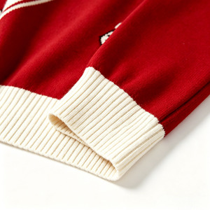 Cárdigan de punto jacquard con cuello en V, extragrande, personalizado, de alta calidad, con cruz y cetro de fraternidad, para <span class=keywords><strong>hombre</strong></span>, al por mayor - Product Image 6
