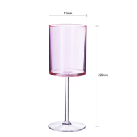 Ensemble de 4 verres à vin modernes en acrylique ovales Halo 10oz incassables réutilisables sans BPA en plastique à pied pour les fêtes