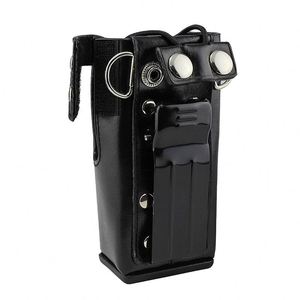 Funda universal de cuero para radio, walkie talkie, para cinturón de servicio, funda táctica para caza, intercomunicador, fabricada por BSCI. - Product Image 5