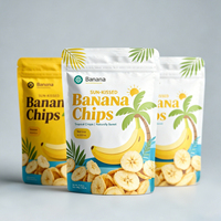 Sachets d'emballage alimentaire personnalisés en matériau laminé, pochettes en aluminium et plastique pour chips de plantain et de pommes de terre, sachets de snacks, marque de premier plan PT