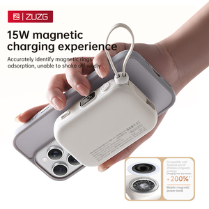 ZUZG 10000mAh 22.5W PD20W LED Type-C Magnetic Wireless Fast Charging Portable <strong>Power</strong> Bank With Charging Cable - Product Image 4