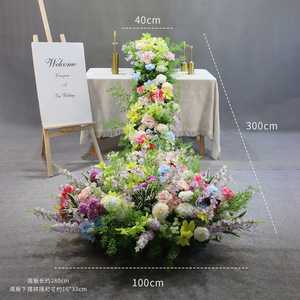 Guirlande florale de luxe en soie Dahlia pour décoration de scène de mariage, toile de fond et fête de jardin - Product Image 4