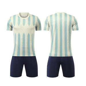 Nuovo Design maglia da calcio blu all'ingrosso da uomo adulto divisa da calcio in poliestere maglia da calcio Set - Product Image 6