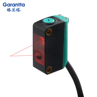 Sensor Fotoeléctrico Láser Cuadrado Garantta BGS, Sensor Fotoeléctrico Láser Pequeño con Punto Rojo y Supresión de Fondo