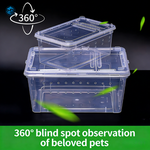 Kleintierbehälter Reptilienbox Tragbarer Fütterungskäfig für Insekten Spinnen Würmer Eidechsen Frösche Haustiergehege - Product Image 2