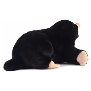 ODM Peluche hérisson réaliste noir, couché, avec pattes et nez roses, 11,8 pouces de long, pour cadeaux, décoration intérieure, éducatif et à câliner - Product Image 3