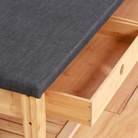 Banc Long en bois personnalisé 3 en 1, Design Signature multifonctionnel, Style Unique avec rangement pour couloir chambre à coucher