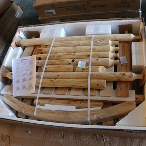 Chaise à bascule double en bois de style journal pour jardin extérieur <span class=keywords><strong>et</strong></span> terrasse - Product Image 6