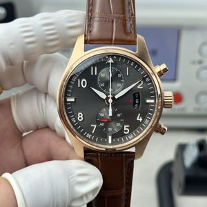 Reloj Cronógrafo Automático para Hombre, Modelo 2026, Movimiento 7750, Caja Color Oro Rosa, Correa de Cuero Italiano con Función de Fecha - Product Image 1