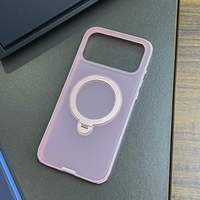 Casing Magnetik 3000 Gauss dengan Ring Holder untuk iPhone 18 Pro 17 16 15, PC Frosted Tebal 2.6mm, Anti Benturan, Dilengkapi Kickstand