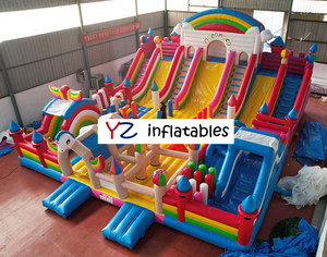 Muro de Escalada Inflable Gigante con Tobogán Doble, Obstáculo Inflable de PVC de 0.55mm, Juego de Obstáculos Inflables para Niños - Product Image 4