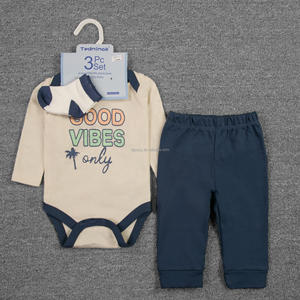 Оптовый летний комплект детской одежды с животным принтом для мальчиков и девочек 0-12 месяцев: боди, носки и штанишки (3 предмета) - Product Image 6