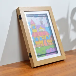 Kids <strong>Art</strong> <strong>Frames</strong> Front Opening Eco-friendly MDF Handmade Artwork Picture <strong>Frame</strong> Changeable Displays Crafts <strong>Children</strong> Drawing Wall - Product Image 3