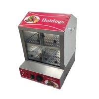 Vitrine chauffante électrique commerciale 220V en acier inoxydable pour hot-dogs, idéale pour les magasins de proximité et les distributeurs de snacks