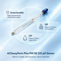 Électrode de capteur de pH pour la fermentation de la bière en brasserie, autoclavable, stérilisable à la vapeur, pH en ligne, personnalisable OEM ODM