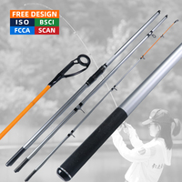 YOKI SF422503 24T Carbon E-Glass Composite 3 Section 4.2m OEM Surf Rod Custom 3 Piece 4.5m Fishing Surf Rods