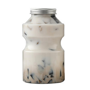 Internet-Famous Happy <span class=keywords><strong>Duo</strong></span> 500ml Tasse à thé et à café au lait PET jetable avec bouchon à vis Impression de logo personnalisé - Product Image 5