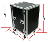 Station de travail DJ en aluminium, rack pour enceintes ATA, tiroir vidéo, flight cases utilitaires pour le transport, avec table DJ portable pliable