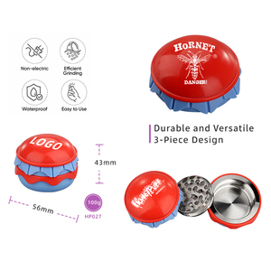 HONEYPUFF Latest Model Cartoon Shape 3-Layer Plastic 56mm <b>Herb</b> <b>Grinder</b> Hamburger Design Simple Style Dry <b>Herb</b> - Product Image 5