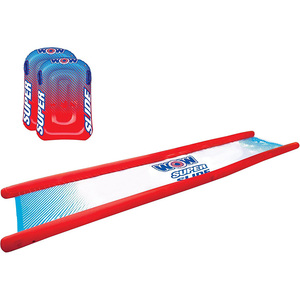 Toboggan aquatique de 25 pieds avec arroseur et 2 méga-sleddes pour les courses de enfants dans la cour - Product Image 1