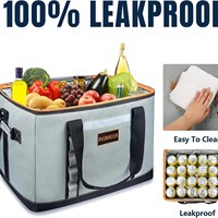 Sac isotherme pliable de 48 L, étanche, grand format, pour le stockage des aliments, sac isotherme pour la bière, sac de transport pour la plage et le camping