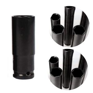 Electric Wrench Socket 1/2 Inch Hex Extended Industrial Grade Metric Black Steel Socket Wrench for Scaffolder Carpenter Use - Product Image 1