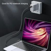 Cable USB-C Trenzado de Nailon en Ángulo Recto de 0.5M/1M/2M con Conductor de Cobre Puro, Carga Rápida de 60W para Teléfonos Móviles