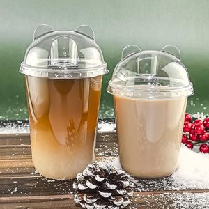 Gobelets <span class=keywords><strong>en</strong></span> <span class=keywords><strong>Plastique</strong></span> Jetables <span class=keywords><strong>de</strong></span> 16oz avec Couvercles Dômes et Pailles – <span class=keywords><strong>Lot</strong></span> <span class=keywords><strong>de</strong></span> 50 Clairs pour Café Glacé, Jus, Boissons, Fêtes et Pique-niques <span class=keywords><strong>en</strong></span> Extérieur - Product Image 3