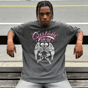 Camiseta de Hombre Estilo Streetwear, Oversize, Hombros Caídos, 100% Algodón, con Efecto Desgastado Vintage, Impresión Digital, Lavado Ácido, Personalizable OEM - Product Image 3
