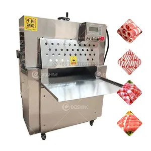 Trancheuse de rouleau de viande de bacon automatique Cnc Lamb Roll Bacon Slicer Cutting Frozen Meat Trancheuse